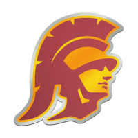 USC Trojans Cardinal Tommy Head Metallic Freeform Acrylic Auto Emblem